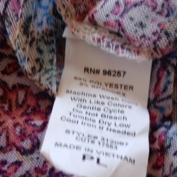 Perseption Pink and Blue Patterned Blouse - Picture 3 of 9